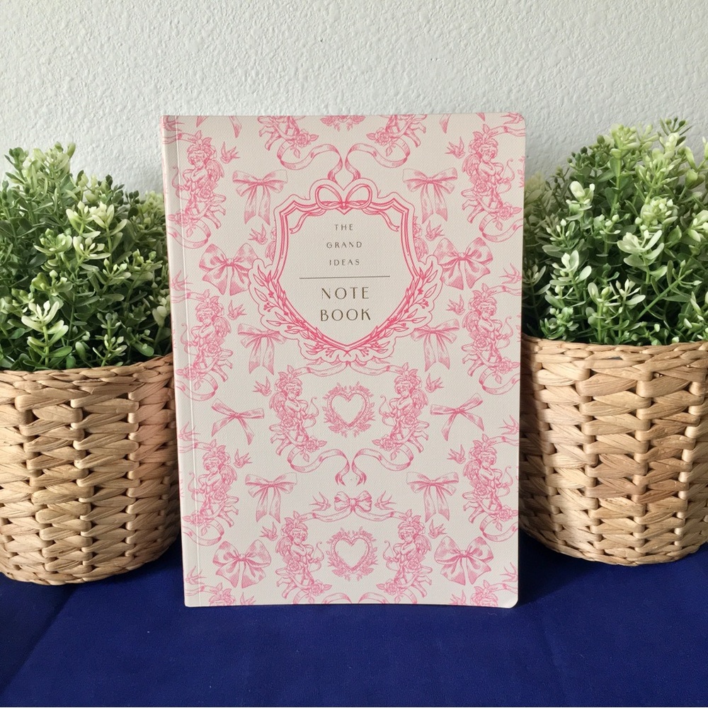 Coquette Cherub Bow and Heart Notebook